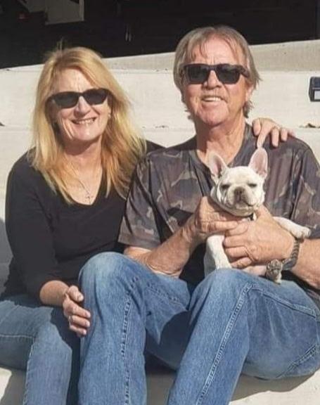 Rick and Terri with French bulldog puppy